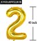 21 Number Balloons Gold Big Giant Jumbo Number 21 Foil Mylar Balloons